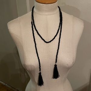 NWT.  Ciao. Black & silver wrap necklace.